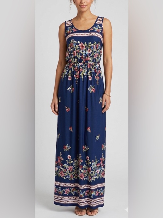 white birch Dresses & Skirts - White Birch Sleeveless Floral Print Maxi Dress Size Medium